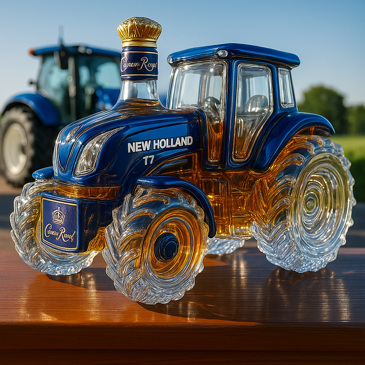 Whisky Bottle Designed as a Classic New Holland T7 Tractor