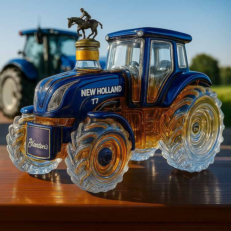 Whisky Bottle Designed as a Classic New Holland T7 Tractor