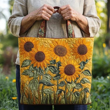 Elegant and Functional Sunflower Handbag