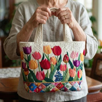 Spacious and Lightweight Women's Tulip Garden Tote