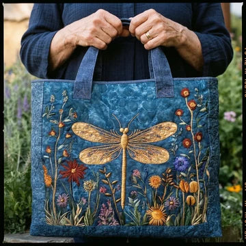 Spacious and Lightweight Women's Golden Dragonfly Bag