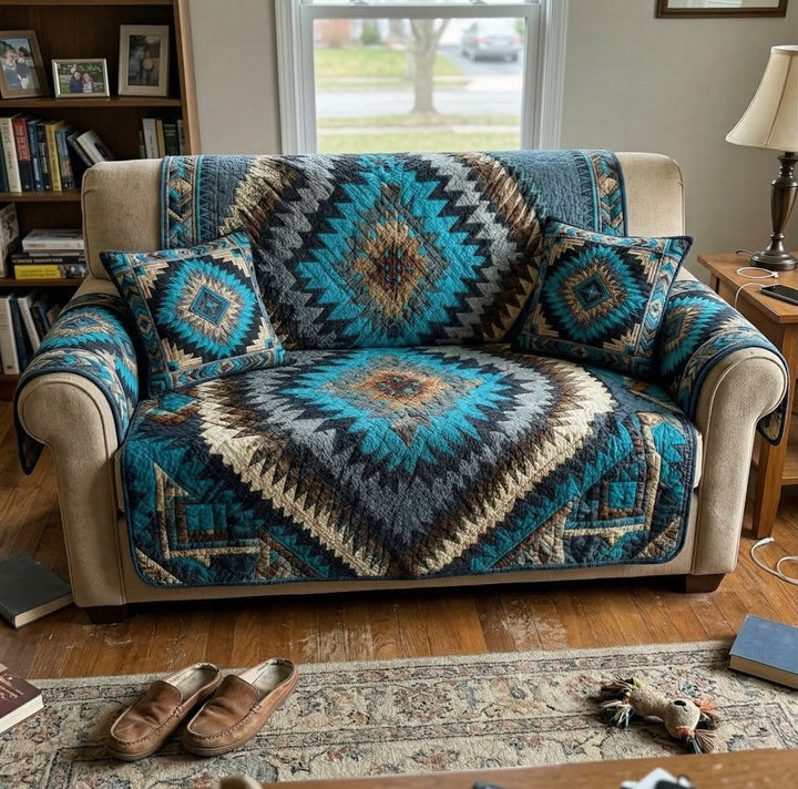 Turquoise Mesa Quilted Sofa Protector - Model NCU0LDH295