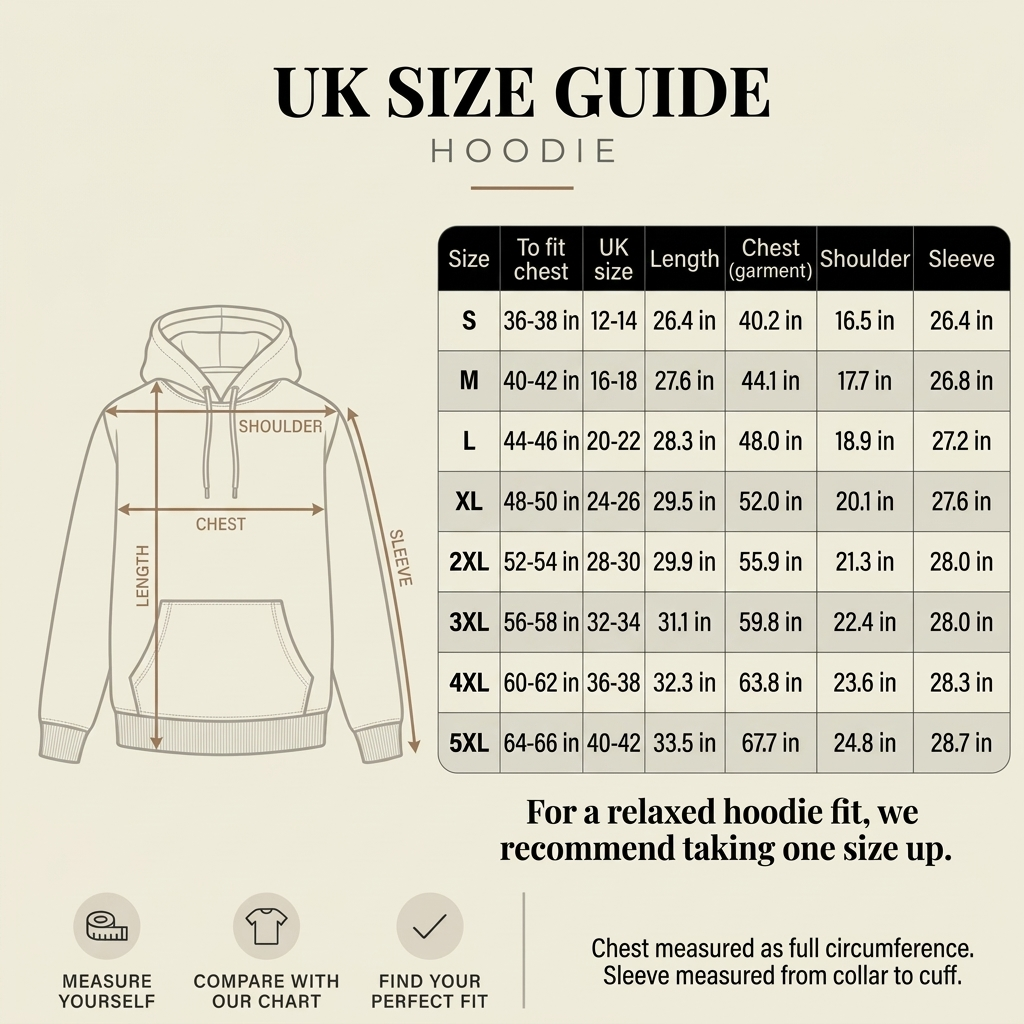 Size guide in inches