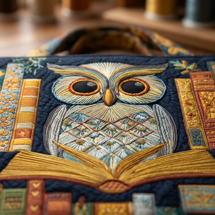 Artisan Owl and Vintage Book Tote – Perfect Gift Idea