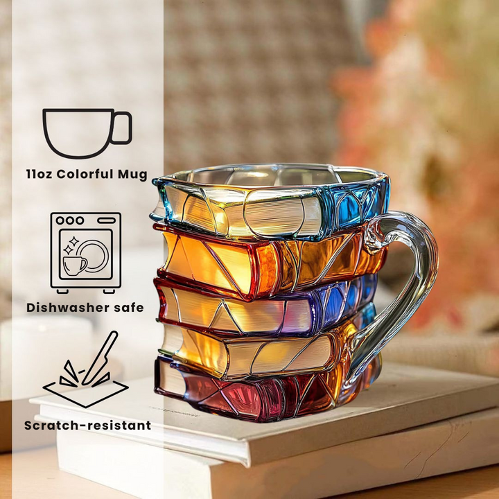One-of-a-Kind 3D Happiness Mug for Book Lovers